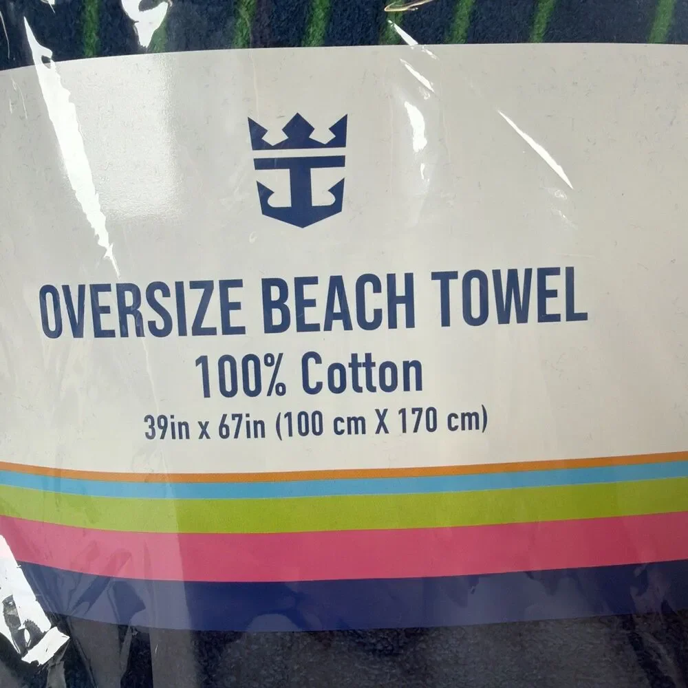 Royal Caribbean Blue Tropical Tote and Towel Set- Pre Owned Tote But New Towel